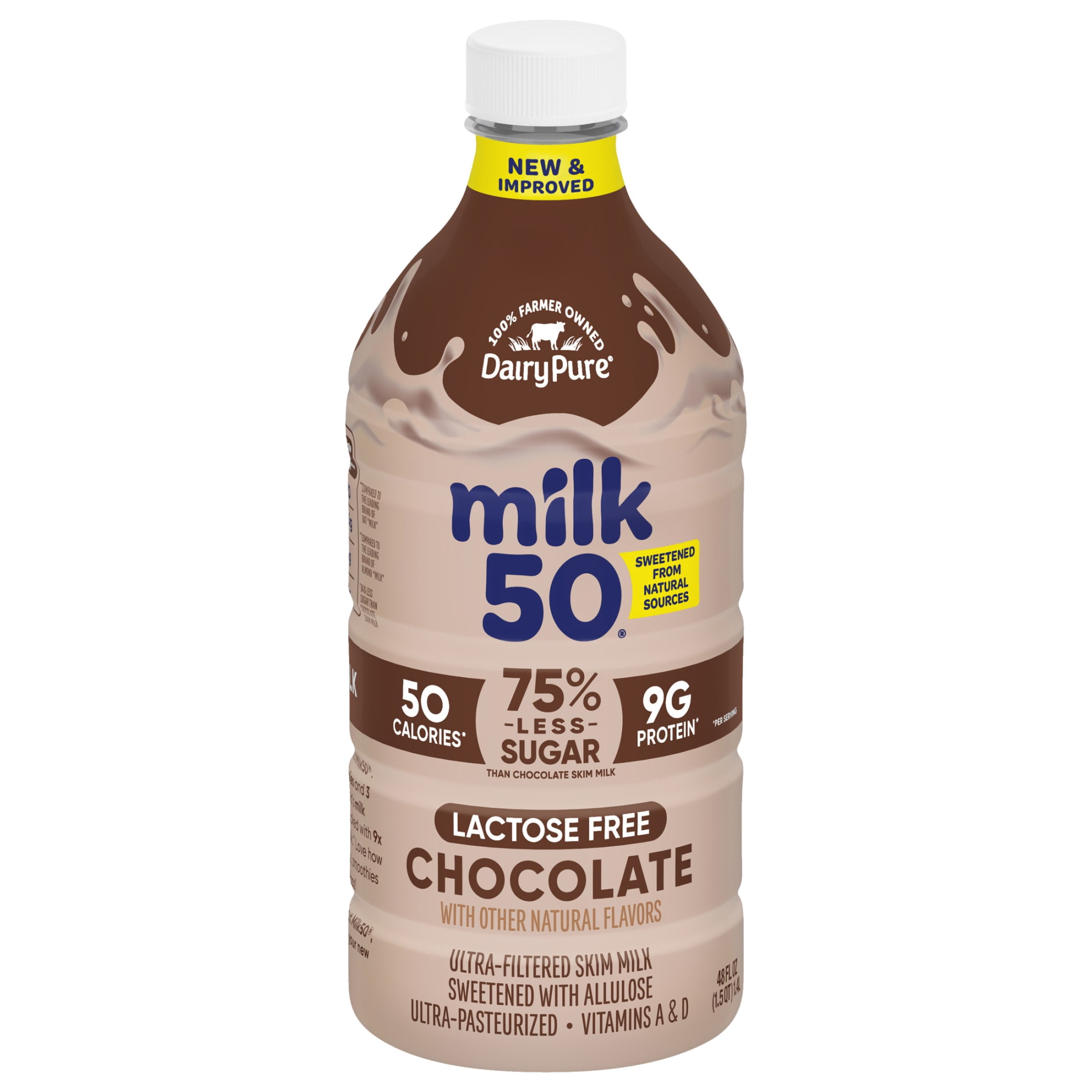 DairyPure Milk50 Chocolate Lactose Free Skim Milk, 48 Fl Oz