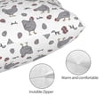 thumbnail image 5 of Salouo Funny Chicken Pattern Pillow Cases,1PC Pillow Covers with Envelope Closure Decorative Pillow Case for Bed Couch,Pillows Not Included-16"x24", 5 of 6