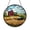 Stained Glass 7.87 Inch, variant on Farm Barn Tractor Window Suncatcher Stained Glass Style Hanging Decor, Rustic Farm Decorative Glass Panel Art for Country Window Decoration