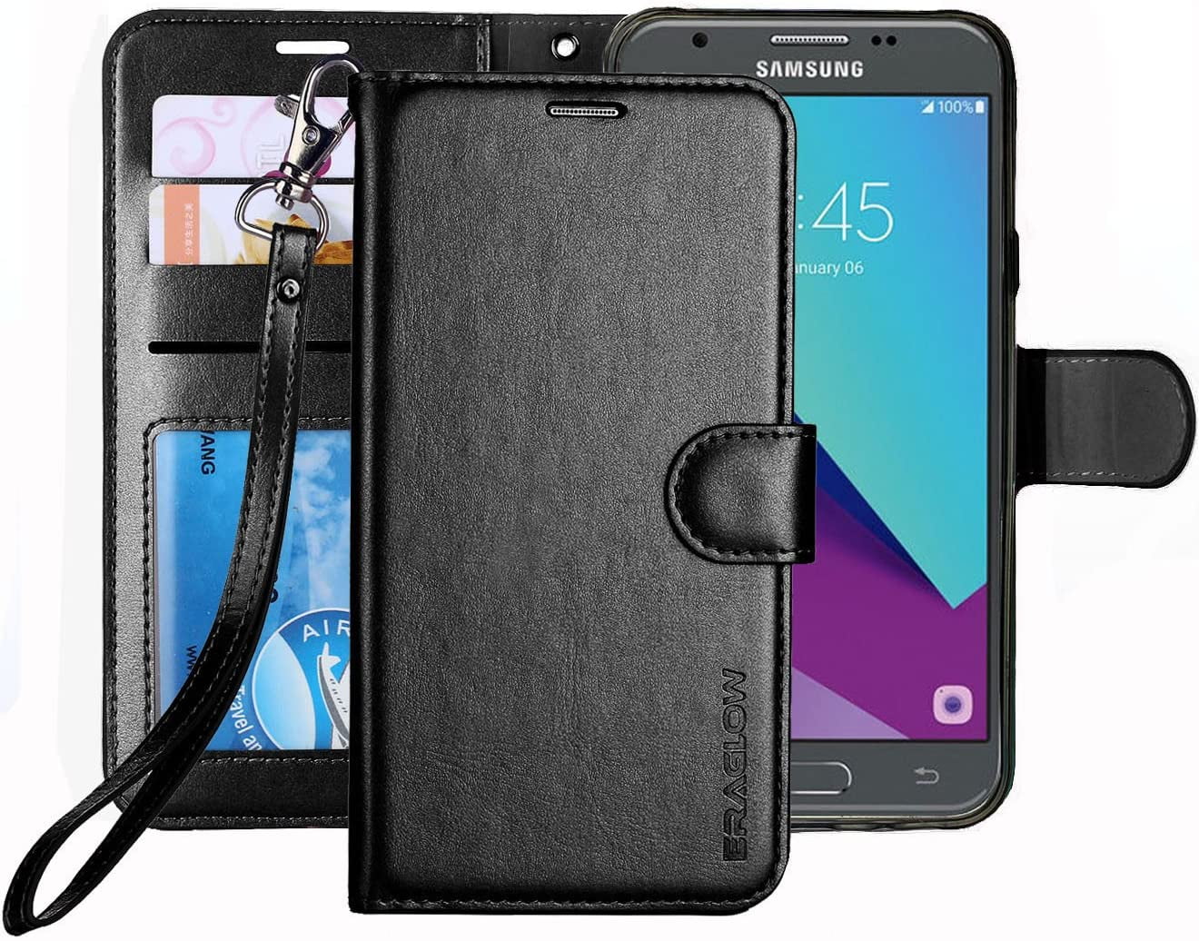 Galaxy J3 Emerge Case J3 Prime J3 Mission J3 Eclipse Sol 2 Amp Prime 2 Case Pu Leather Wallet Flip Protective Cover With Card Slots Kickstand For Samsung Galaxy Galaxy J3 Emerge Case J3 Prime J3 Mission J3 Eclipse Sol 2 Amp Prime 2 Case Pu Leather Wallet Flip Protective Cover With Card Slots Kickstand For Samsung Galaxy