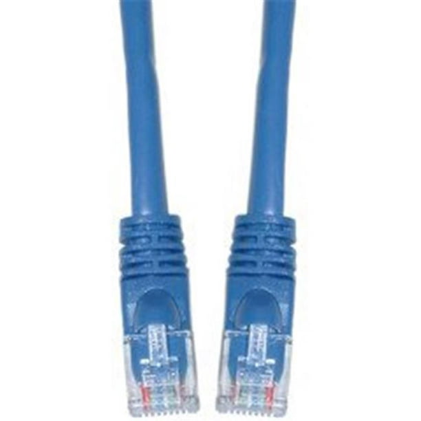 Cat6 Câble Ethernet, 24AWG, Connecteur de Plaque d'Or RJ45, ETL, Cuivre 4 Paires Brins, Démarrage Sans Accrochage Paire Torsadée Non Blindée (UTP) Câble de Raccordement de Réseau Internet, 10 Pieds, Bleu, CableWholesale