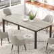 thumbnail image 1 of Yeshouse mesa de comedor rústica para 6-8 personas, rectangular y grande, con patas de metal resistentes, ideal para cocina, comedor u oficina, diseño moderno de mediados de siglo, 1 of 7