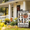 thumbnail image 3 of Fall Garden Flag, Flags for Outside 12.5x18 Inch Double Sided Pumpkins Home Sweet Home Small Mini Garden Flag Burlap Flag Home Decor for Yard Lawn Patio Outdoor, 3 of 6