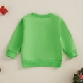 thumbnail image 6 of Toddler Baby Girl Boy Christmas Outfit Santa Embroidery Sweatshirt Long Sleeve Sweater Shirt Pullover Top Fall Winter Holiday Clothes, 6 of 7