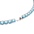 thumbnail image 3 of Collar Swarovski Matrix Tennis con cristales de color azul brillante rodio, 3 of 5