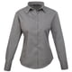 thumbnail image 1 of Premier - Camisa lisa de popelín de manga larga para mujer (Gris oscuro), 1 of 2