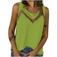 thumbnail image 2 of Xdegoge s In All Departments Tank Tops for Women Sleeveless Lace Tee Shirts V Neck Summer Tops Fashion Tunic Shirts Loose Fit Dressy Casual Blouses Y2K Going Out Tops Camisetas De Mujer, 2 of 7