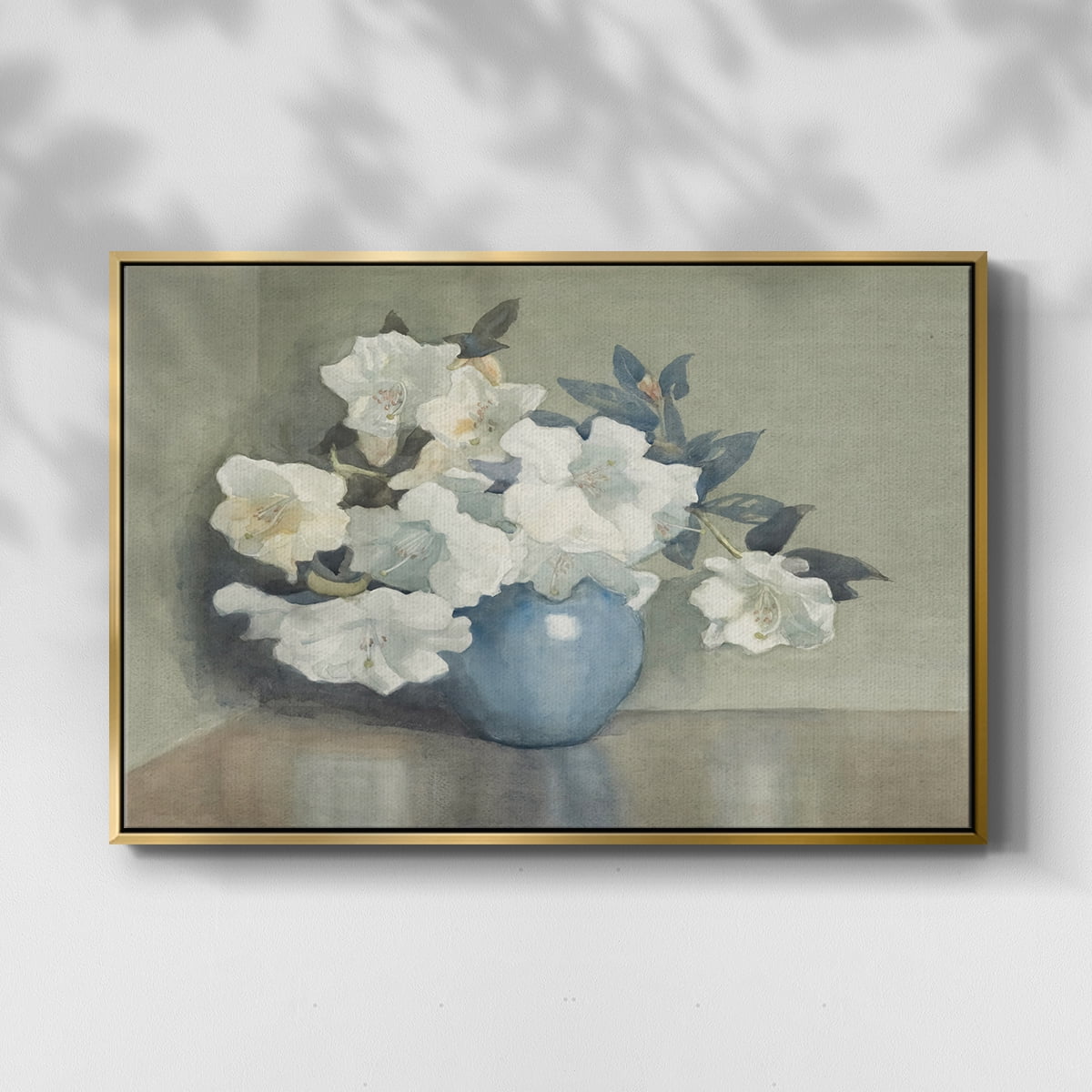 Vintage Botanical Print-LXI By Wexford Home Framed in Gold Wood Gallery Wrapped Canvas 27 in. x 41 in.