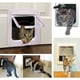 thumbnail image 3 of Puerta para gatos para gatos, perros, pequeña puerta para gatos con cerradura de 4 vías, fácil de instalar, 3 of 5