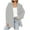 Gray, variant on Herrnalise Women's 2024 Fall Oversized Long Sleeve Shacket Jacket Button Down Wool Blend Coats with Pockets Coffee,M