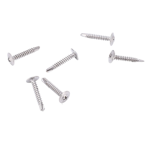 Tornillos De Fijación, Tornillo Autoperforante De Acero Inoxidable, Fijación Firme Plateada, 100 Piezas Para Reparación