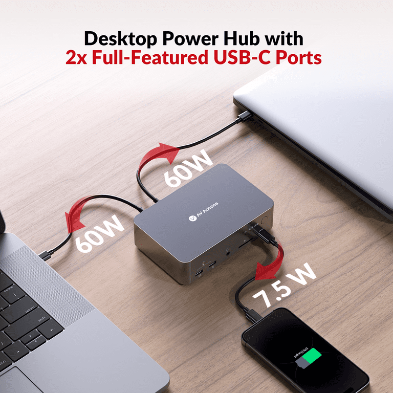 v AV Access USB C KVM Switch Docking Station C20 with EDID
