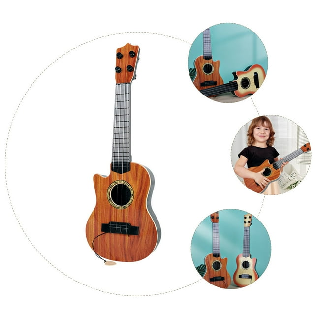 STRANDCHIC Guitare Imitation Marron Jouet Modèle en Plastique pour Débutant Entraînement aux Instruments de Musique