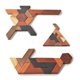 thumbnail image 3 of Hexagon Tangram rompecabezas de madera para niños adultos rompecabezas desafiantes rompecabezas de madera brain teasers juegos, tipo B,11 Afortunado Sencillez, 3 of 3