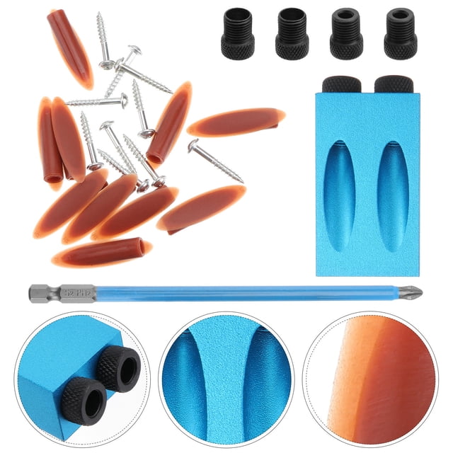 BESTYASH 28Pcs Woodworking Tool Set with 15 Degree Angle Inclined Design in Assorted Color for Precise Drilling