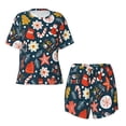 thumbnail image 5 of Wukai Holiday Christmas Cookies Women's Pajama Set,Short-Sleeve Top and Shorts with Elastic Waistband and Pockets for Loungewear, Yoga, and Casual Wear-X-Large, 5 of 8