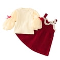 thumbnail image 1 of HBFAGFB Robes pour Filles Robe à Manches Longues pour Bébé Enfant Vêtement Chaud Confortable Jupe Taille 90, 1 of 4