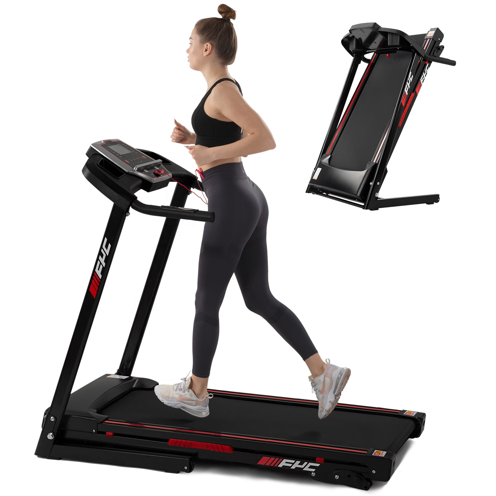 550W Electric Treadmill for Home Gyms 7.5mph Bluetooth Treadmill for Home Cardio 