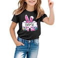 thumbnail image 1 of MIASHUI T-Shirts Graphiques de Pâques pour Garçons Doux Décontractés à Manches Courtes Hauts Colorés pour Enfants Noir, 6-7 Ans, 1 of 4