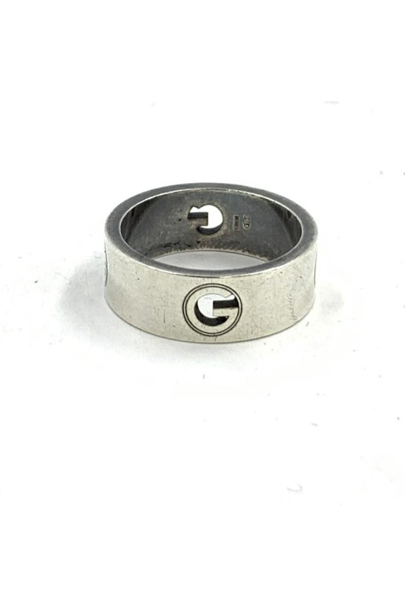 Pre-Owned GUCCI G Ring, Silver 925, Size 22, Gucci
