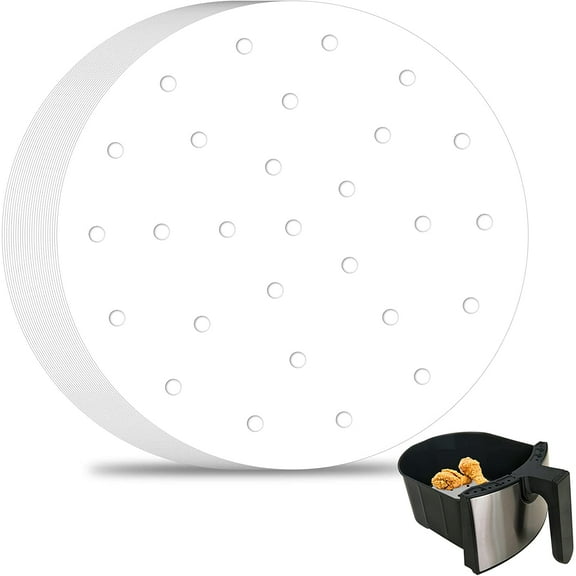 200pcs 9 Inch Air Fryer Parchment Paper Liners Bamboo Steamer Baking Sheets for Air Fryer Accessories