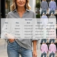 thumbnail image 2 of Bosfbaoi Striped Blouses for Women Collared V Neck 3/4 Tie Sleeve Back Split Casual Shirts, 2 of 7