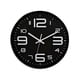 thumbnail image 2 of Reloj de pared de 12 pulgadas Bewildely con puntero que No hace tictac decorativo moderno para sala de estar Negro HA082810-03, 2 of 6