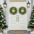 thumbnail image 4 of Guvpev 24" Artificial Cypress Christmas Wreaths - Real Touch Winter Cedar Wreath for Front Door, Large Christmas Pine Wreaths with Bow & Bell for Wall, Windows, Indoor Outdoor Christmas Decorations, 4 of 7