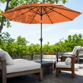 thumbnail image 2 of Pure Garden 10 ft Patio Umbrella - 3-Tier Outdoor Sunshade with Tilt, Rust, 2 of 17