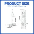 thumbnail image 2 of Uxcell 3/4 inch Locking Shelf Support Pegs 20Pcs Plastic Cabinet Shelf Pins Clear 5mm Dia, 2 of 7