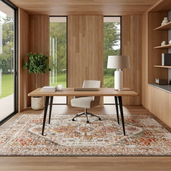 nuLOOM Justine Vintage Medallion Area Rug, 12' x 15', Justine Beige