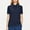 Navy, variant on Womens Shirt Collared Polo Short Sleeve Womans Tops Solid Color Button Loose Casual Fitness Tops,Purple XXL