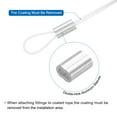 thumbnail image 3 of Uxcell 164Ft Cable de alambre 304 de acero inoxidable 5/64" 30Pcs Fundas Blancas, 3 of 7