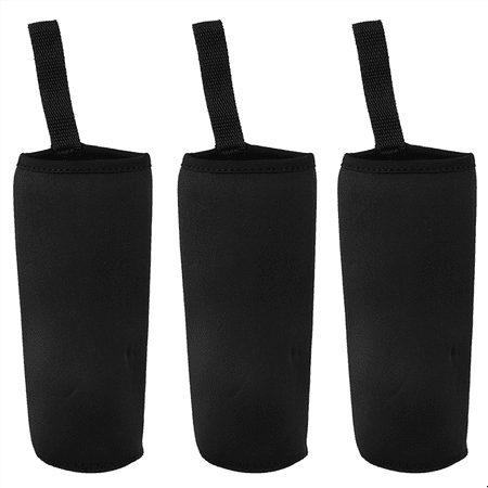 

3X Neoprene Cup Thermal Insulation Cup Cover Water Bottle Cover Holder 360Ml - 550Ml (550Ml Black)