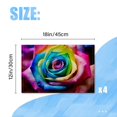 thumbnail image 2 of BaHomeck placemats Set of 4 Rainbow Rose With Vibrant And Colorful Rainbow Hues Cotton Linen rectangle Placemats for Kitchen Dining Table Indoor,Outdoor,18*12inch, 2 of 4
