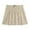 Khaki, variant on GobdXE Solid Buckle Belt Waist Pleated Skirt Side Zipper Anti Exposure Lining Back To School Uniform Bottom for Girls 4-5 Years,Navy