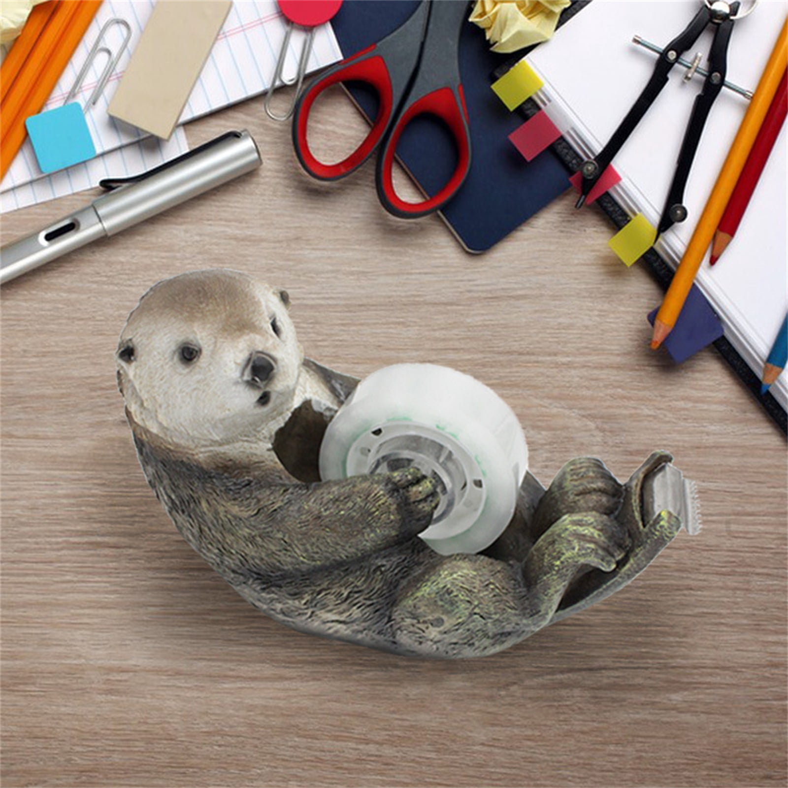 Novelty Tape Cutter Office Supplies,Resin Cartoon Animal Tape Dispenser Home Office Desk Accessories,Funny Stationery Gift Idea