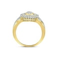 thumbnail image 4 of 10kt Yellow Gold Womens Round Diamond Concentric Teardrop Cluster Ring 1/4 Cttw, 4 of 4