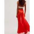 thumbnail image 4 of Hirigin Womens Summer Maxi Skirt Mesh High Waisted Sheer Beach Swimsuit Cover Up Flowy Long Tulle Skirts, 4 of 5