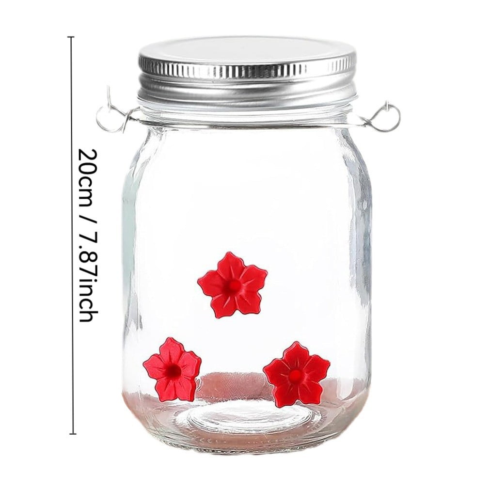Leak-Proof Hummingbird Feeder for Outdoors, Ant & Bee Resistant with 4 Feeding Ports by PALIFEUR