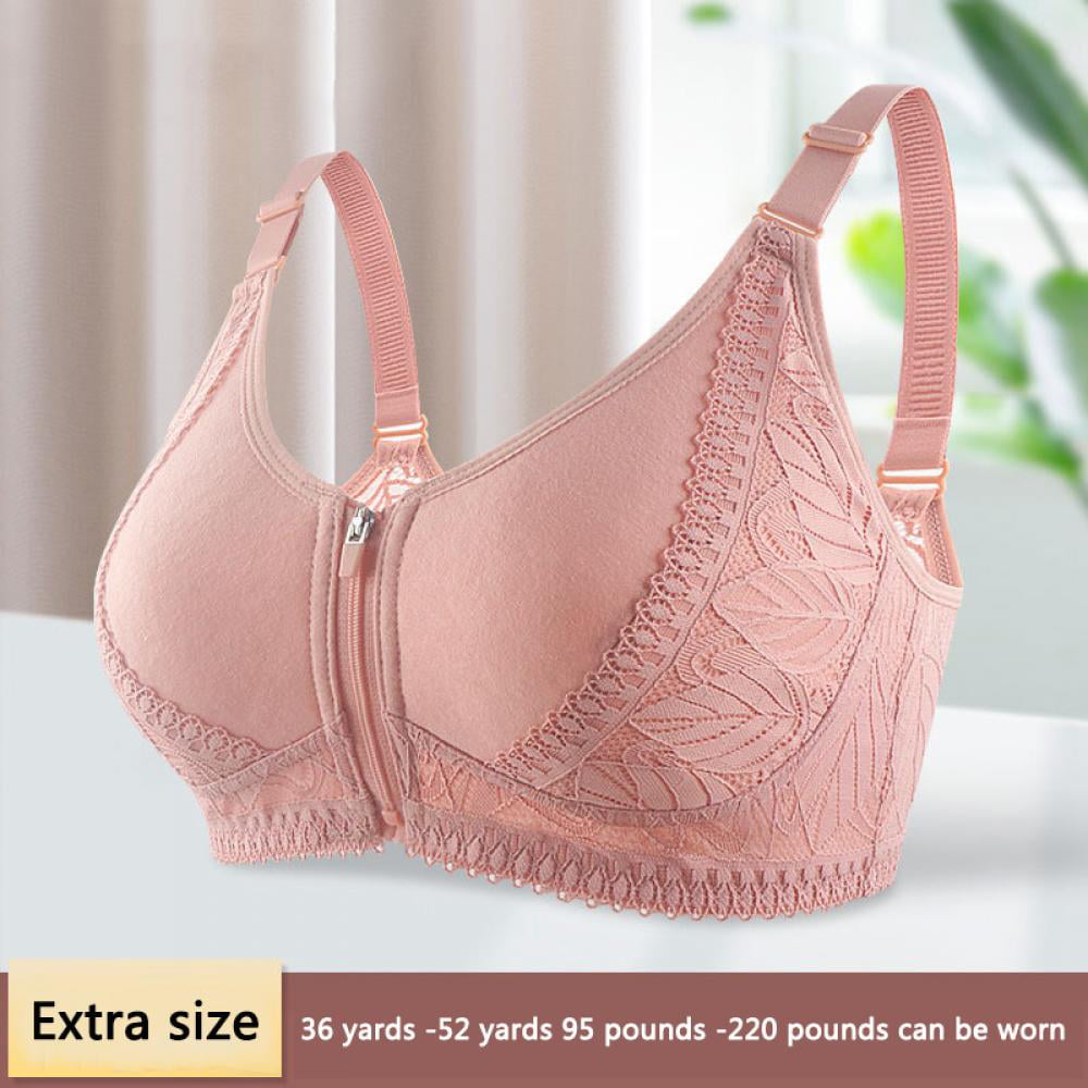 Xmarks Everyday Zipper Bras - Women's Front Easy Close Builtup Sports Push  Up Bra with Padded for Middle Aged Women - Pink 48/110 