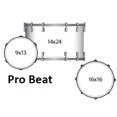 thumbnail image 5 of Ludwig NeuSonic 3-Piece Pro Beat Shell Pack With 24" Bass Drum Satin Golden Slumbers, 5 of 5