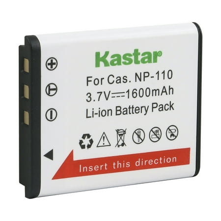 Image of Kastar 1-Pack Battery Replacement for Casio NP-110 NP-160 Battery Casio Exilim EX-FC200S Exilim EX-Z2000 Exilim EX-Z2200 Exilim EX-Z2300 Exilim EX-Z3000 Exilim EX-ZR10 Exilim EX-ZR15 Camera