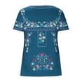 thumbnail image 4 of Puntoco moda mujer casual impresión blusa manga corta camiseta verano botón tops liquidación Puntoco Puntoco-2691, 4 of 6