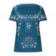 thumbnail image 4 of Puntoco moda mujer casual impresión blusa manga corta camiseta verano botón tops liquidación Puntoco Puntoco-2690, 4 of 6