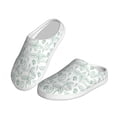 thumbnail image 2 of Haiem Leaf Print Print Women's Fuzzy Memory Foam House Slipper Cozy Home Footwear Non-slip Winter Slippers-40/41, 2 of 7