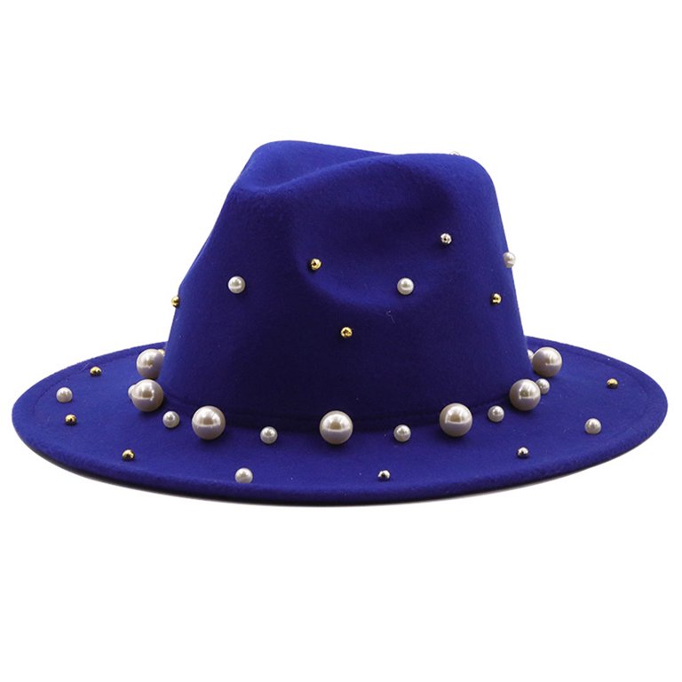 Simple Wide Brim Simple Church Derby Top Hat Panam... U2013 Grandado