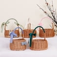 thumbnail image 2 of CNKOO Laundry Seagrass Baskets Souvenir Photographic Props With Handle Willow Wicker Rattan Hanging Flower Pot, 2 of 11