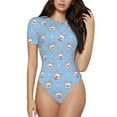 thumbnail image 2 of Goofa French Bulldog Head Printed Women Rash Guard Short Sleeve,Tummy control Swimsuit Surfing Swimsuit Bathing Suit One Piece Swimsuit UPF 50-, 2 of 9