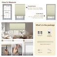 thumbnail image 5 of Cordless Cellular Shades - Blackout, Thermal Insulated & Noise Reducing for Windows and French Doors,Blackout Beige,34"W X 72"H, 5 of 10